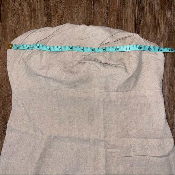 Urban Outfitters Linen Jumpsuit Women’s M Strapless Wide Leg Twist Front - Picture 3 of 12